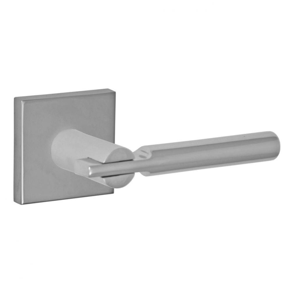 3040 - Stainless Steel Lever with Square Rose Dummy Single in Polished Stainless Steel - Right