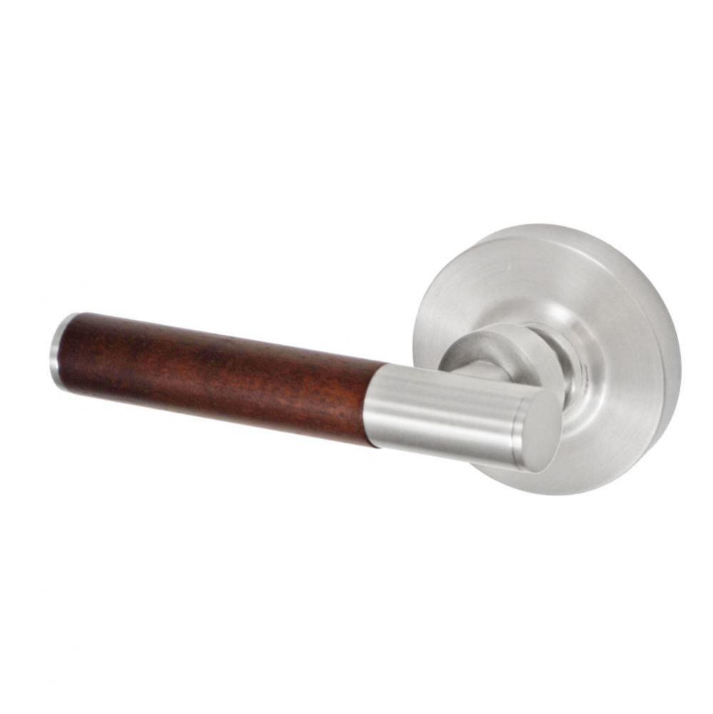 Samui Lever with Contemporary Rose Dummy Single in Brushed Nickel - Left