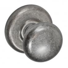 Fusion D-01-B2-E-ATP - Half-Round Knob with Radius  Rose Dummy Single in Antique