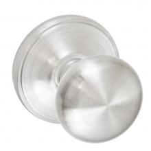 Fusion D-01-F2-E-BRN - Half-Round Knob with Cambridge Rose Dummy Single in Brushed