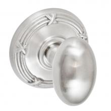 Fusion D-02-B5-E-BRN - Egg Knob with Ribbon and Reed Rose Dummy Single in Brushed