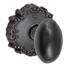 Fusion D-02-C9-E-ORB - Egg Knob with Round Victorian Rose Dummy Single in Oil Rubbed