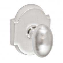 Fusion P-02-E3-0-BRN - Egg Knob with Beveled Scalloped Rose Passage Set in Brushed