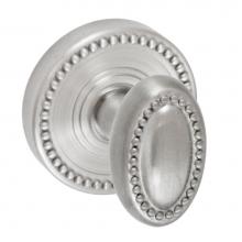 Fusion P-10-B6-0-BRN - Beaded Egg Knob with Beaded Rose Passage Set in Brushed