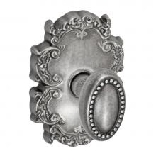 Fusion D-10-C8-E-ATP - Beaded Egg Knob with Victorian Rose Dummy Single in Antique