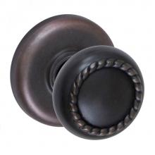 Fusion V-15-B2-0-ORB - Rope Knob with Radius  Rose Privacy Set in Oil Rubbed