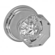 Fusion D-16-B1-E-PLC - Victorian Clear Knob with Stepped  Rose Dummy Single in Polished