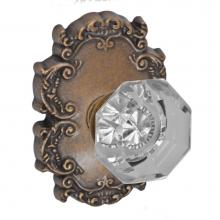 Fusion D-16-C8-E-MDB - Victorian Clear Knob with Victorian Rose Dummy Single in Medium