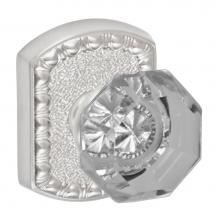 Fusion D-16-F8-E-BRN - Victorian Clear Knob with Olde World Rose Dummy Single in Brushed