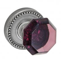 Fusion D-18-B6-E-ATP - Victorian Violet Knob with Beaded Rose Dummy Single in Antique