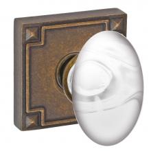 Fusion D-28-E4-E-MDB - Glass Egg Knob with Sonoma Rose Dummy Single in Medium