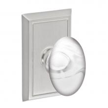 Fusion D-28-S8-E-BRN - Glass Egg Knob with Shaker Rose Dummy Single in Brushed