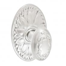 Fusion D-34-D9-E-BRN - Scroll Egg Knob with Oval Floral Rose Dummy Single in Brushed