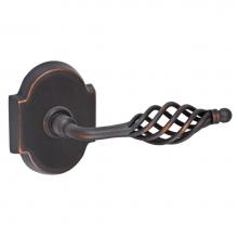 Fusion D-AB-E3-E-ORB-R - Basket Lever with Beveled Scalloped Rose Privacy Set in Oil Rubbed Bronze - Right