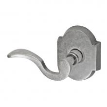 Fusion D-AD-E3-E-ATP-L - Drop Tail  Lever with Beveled Scalloped Rose Dummy Single in Antique Pewter - Left