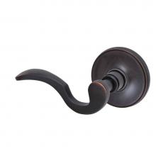 Fusion P-AD-F2-0-ORB-L - Drop Tail  Lever with Cambridge Rose Passage Set in Oil Rubbed Bronze - Left