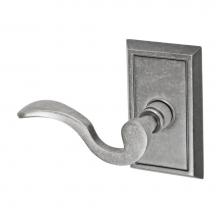 Fusion P-AD-S8-0-ATP-L - Drop Tail  Lever with Shaker Rose Passage Set in Antique Pewter - Left