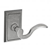 Fusion P-AD-S8-0-ATP-R - Drop Tail  Lever with Shaker Rose Passage Set in Antique Pewter - Right