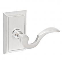 Fusion V-AD-S8-0-BRN-R - Drop Tail  Lever with Shaker Rose Privacy Set in Brushed Nickel - Right