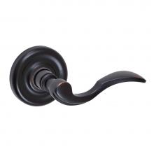 Fusion P-AF-A7-0-ORB-R - Paddle Lever with Contoured Radius Rose Passage Set in Oil Rubbed Bronze - Right