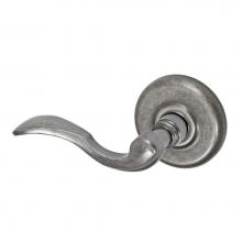 Fusion D-AF-B2-E-ATP-L - Paddle Lever with Radius  Rose Dummy Single in Antique Pewter - Left