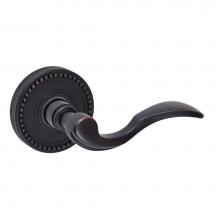 Fusion D-AF-B6-E-ORB-R - Paddle Lever with Beaded Rose Dummy Single in Oil Rubbed Bronze - Right