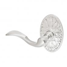 Fusion D-AF-D9-E-BRN-L - Paddle Lever with Oval Floral Rose Dummy Single in Brushed Nickel - Left