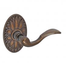 Fusion D-AF-D9-E-MDB-R - Paddle Lever with Oval Floral Rose Dummy Single in Medium Bronze - Right