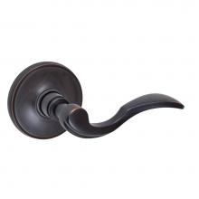 Fusion P-AF-F2-0-ORB-R - Paddle Lever with Cambridge Rose Passage Set in Oil Rubbed Bronze - Right