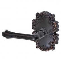 Fusion P-AH-C8-0-ORB-L - Claw Foot Lever with Victorian Rose Passage Set in Oil Rubbed Bronze - Left