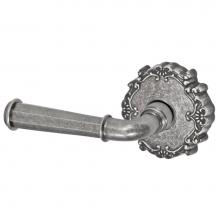 Fusion D-AN-C9-E-ATP-L - St Charles Lever with Round Victorian Rose Dummy Single in Antique Pewter - Left