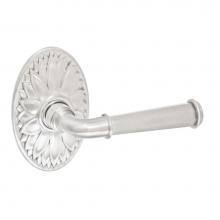 Fusion D-AN-D9-E-BRN-R - St Charles Lever with Oval Floral Rose Dummy Single in Brushed Nickel - Right