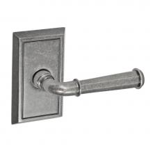 Fusion V-AN-S8-0-ATP-R - St Charles Lever with Shaker Rose Privacy Set in Antique Pewter - Right