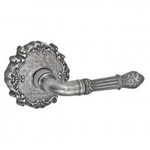 Fusion D-BD-C9-E-ATP-R - Venetian Lever with Round Victorian Rose Dummy Single in Antique Pewter - Right