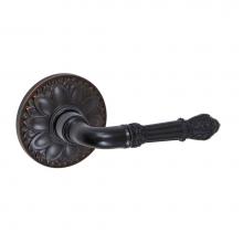 Fusion D-BD-D8-E-ORB-R - Venetian Lever with Floral Rose Dummy Single in Oil Rubbed Bronze - Right