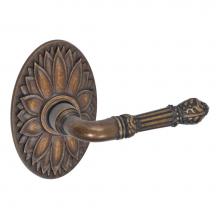 Fusion D-BD-D9-E-MDB-R - Venetian Lever with Oval Floral Rose Dummy Single in Medium Bronze - Right