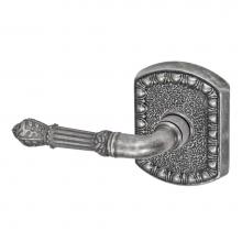 Fusion V-BD-F8-0-ATP-L - Venetian Lever with Olde World Rose Privacy Set in Antique Pewter - Left