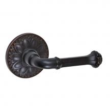 Fusion D-BE-D8-E-ORB-R - Tuscan Lever with Floral Rose Dummy Single in Oil Rubbed Bronze - Right