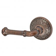 Fusion D-BE-S9-E-ATC-L - Tuscan Lever with Venice  Rose Dummy Single in Antique Copper - Left