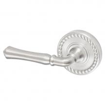 Fusion V-BH-B8-0-BRN-L - Cape Anne Lever with Rope Rose Privacy Set in Brushed Nickel - Left