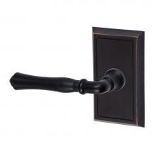 Fusion D-BH-S8-E-ORB-L - Cape Anne Lever with Shaker Rose Dummy Single in Oil Rubbed Bronze - Left