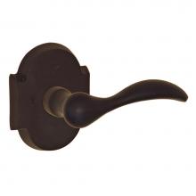 Fusion D-BR-A3-E-DKB-R - Sandcast Bronze Rainier Lever with Sandcast Bronze Scalloped Rose Dummy Single in Dark Bronze -