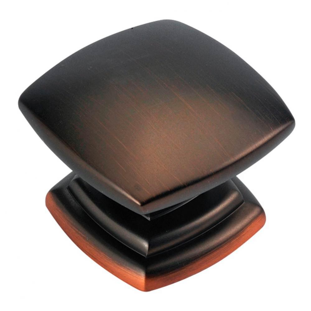 1-1/2 In. Euro-Contemporary Refined Bronze Cabinet Knob