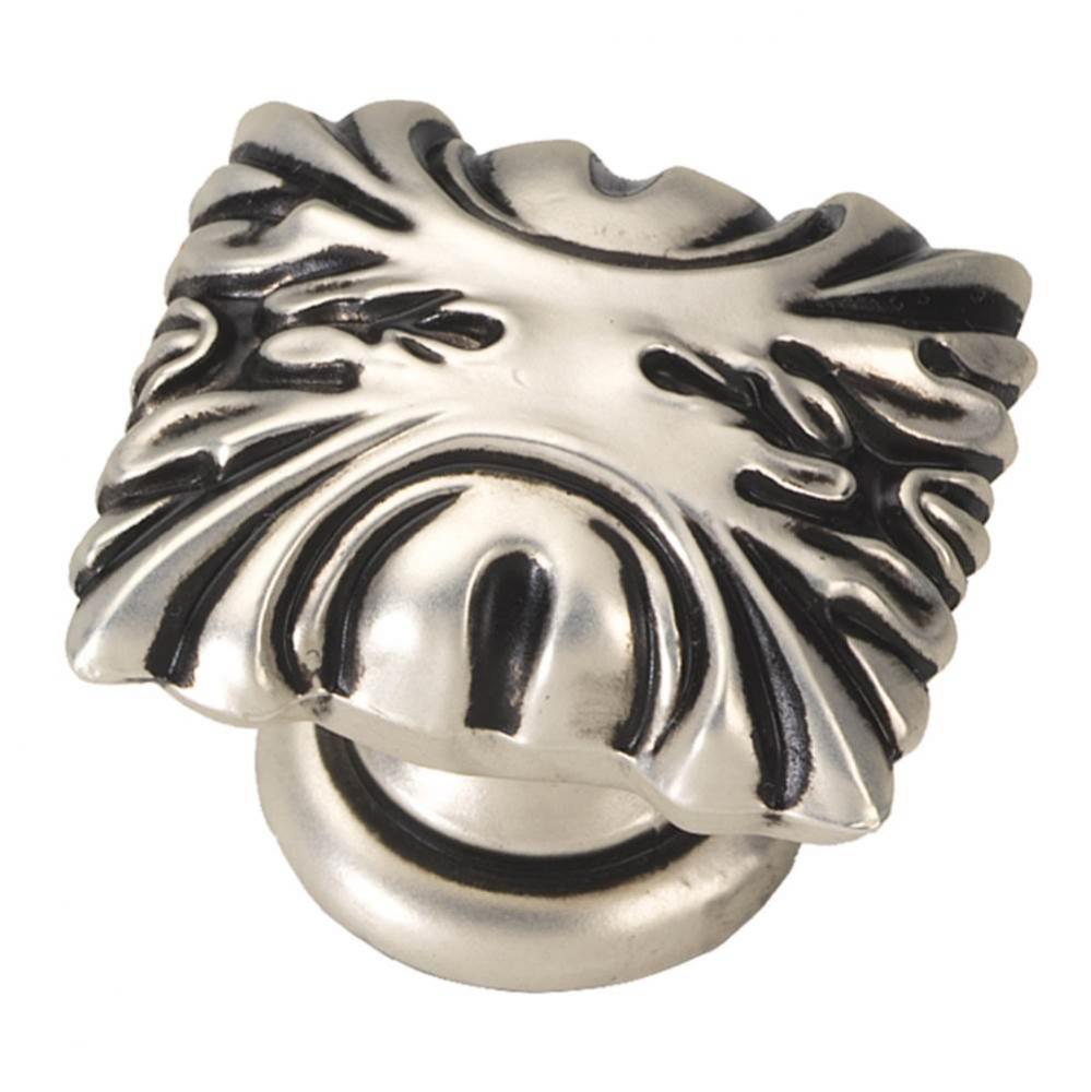 Ithica Collection Knob 1-1/8'' X 1-5/16'' Satin Antique Silver Finish