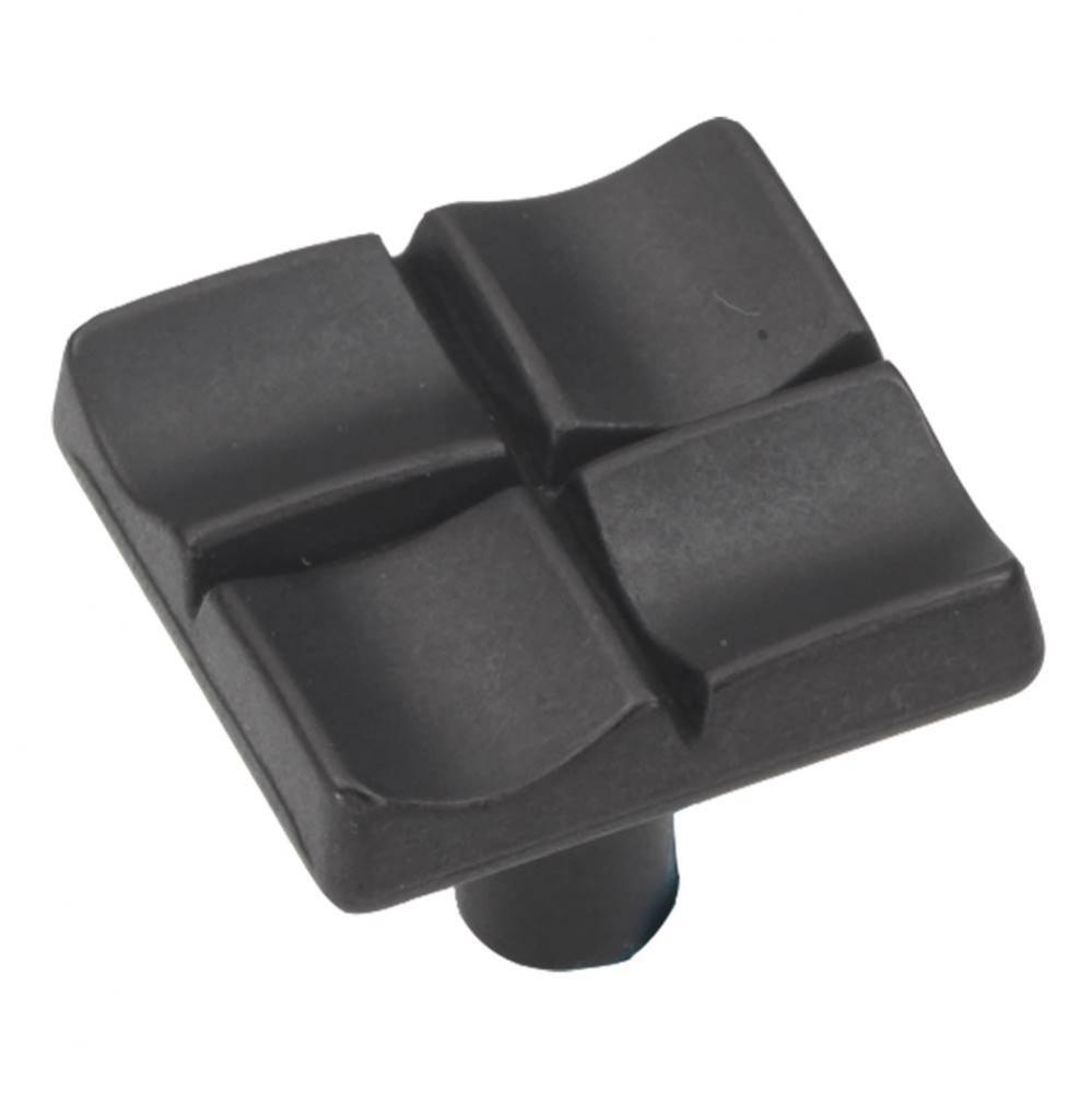 1 In. Tidal Black Iron Cabinet Knob