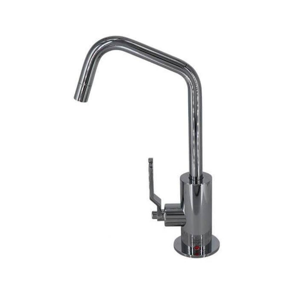 Hot Water Faucet with Contemporary Round Body & Industrial Lever Handle (120° Spout)