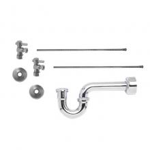 Mountain Plumbing MT5431-NL/CPB - Lavatory Supply Kit - Mini Lever Handle with 1/4 Turn Ball Valve (MT521-NL) - Angle, P-Trap 1-1/4&