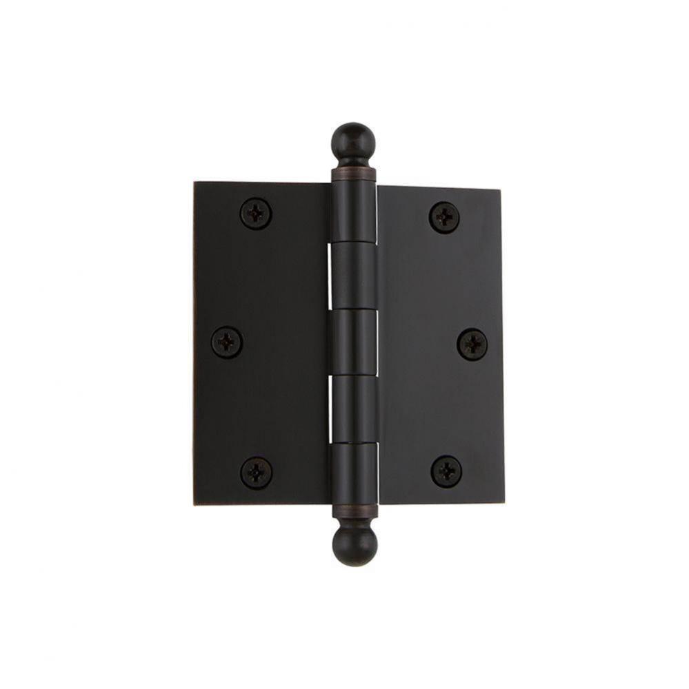 Nostalgic Warehouse 3.5'' Ball Tip Residential Hinge with Square Corners in Timeless Bro