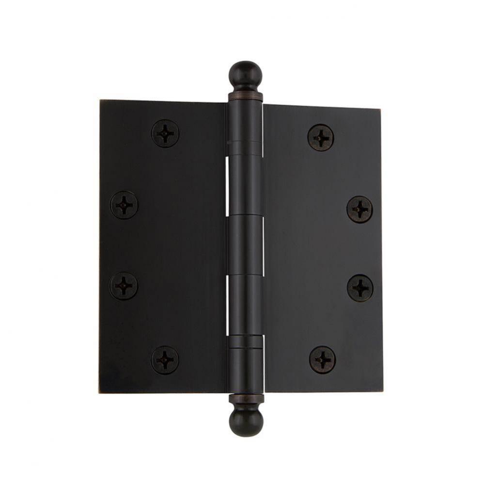 Nostalgic Warehouse 4.5'' Ball Tip Heavy Duty Hinge with Square Corners in Timeless Bron