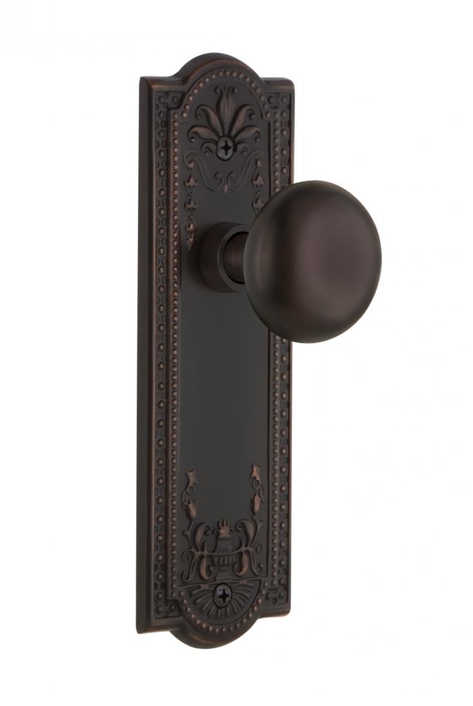 Nostalgic Warehouse Meadows Plate Single Dummy New York Door Knob in Timeless Bronze